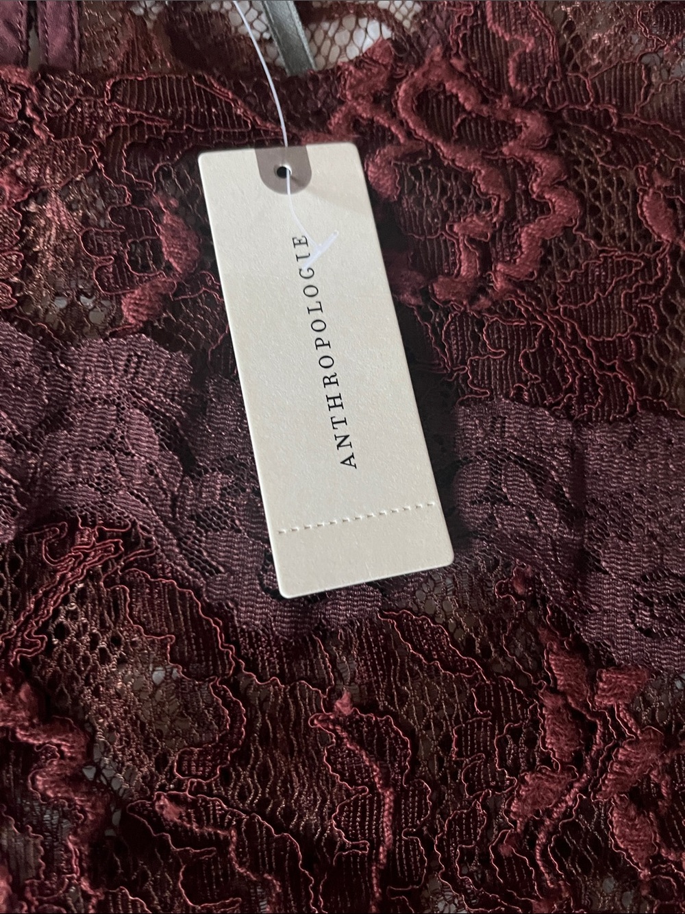 Anthropologie Sheer Lace Tee NWT - Picture 3 of 8